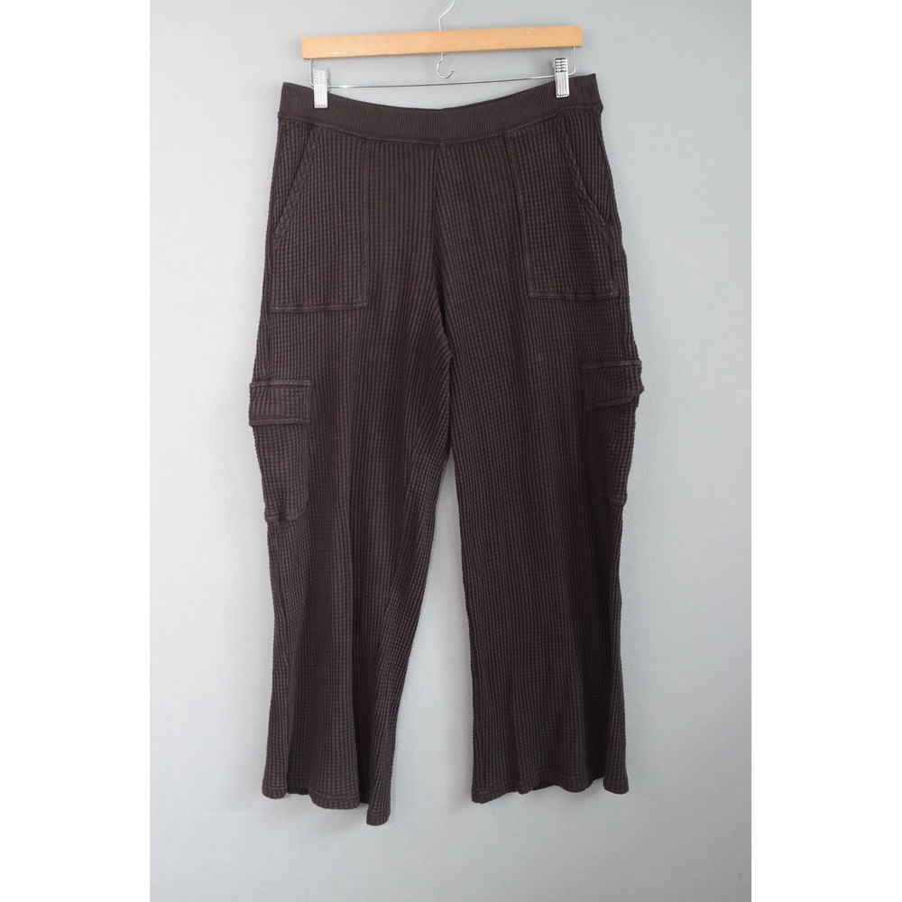 OFFLINE by Aerie Waffle Cargo Pants Large Brown Wide Leg Women 2025 New
